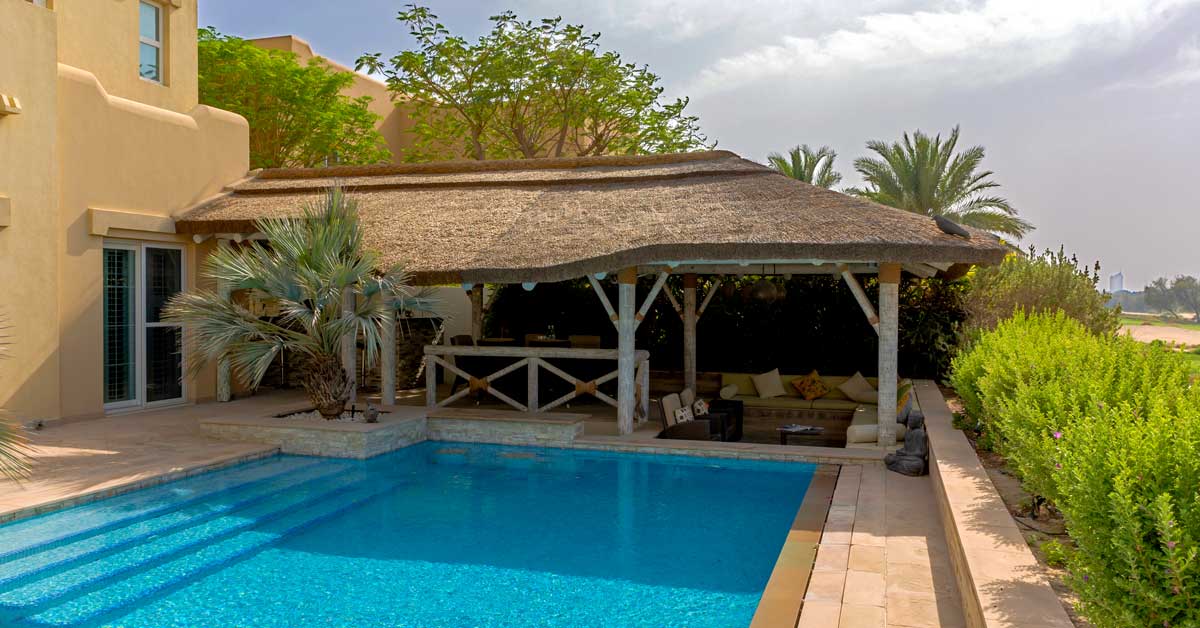 Poolside Recreation In Arabian Ranches, Dubai