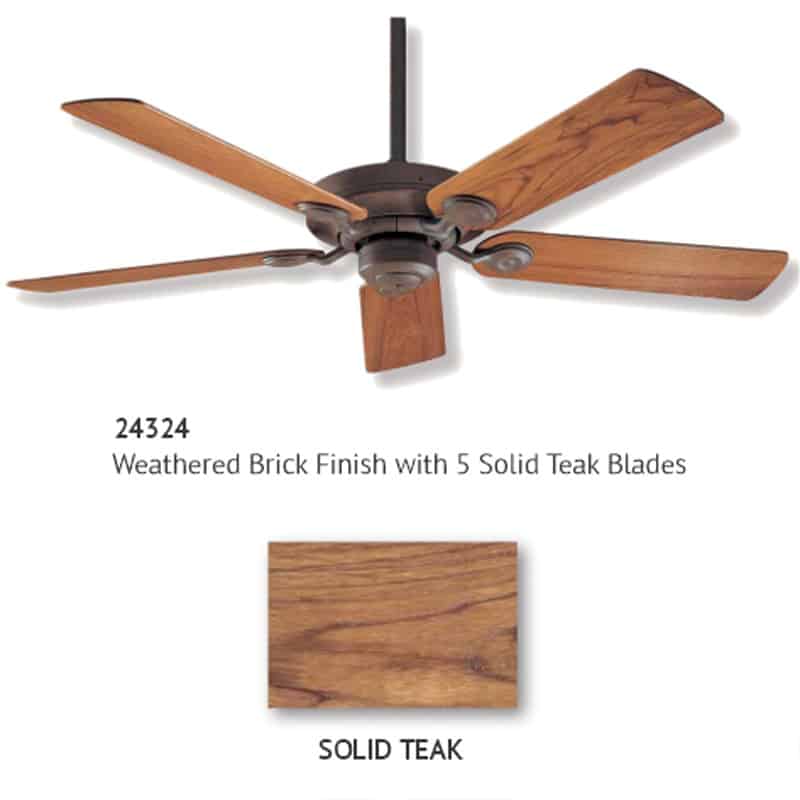 Hunter Outdoor Elements - Weathered Brick Fan